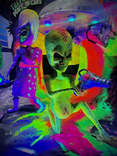 Neon Alien Encounter