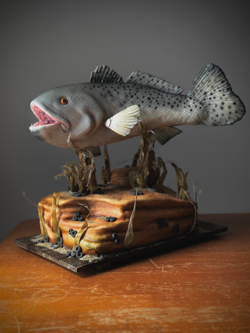 Trout grooms cake 